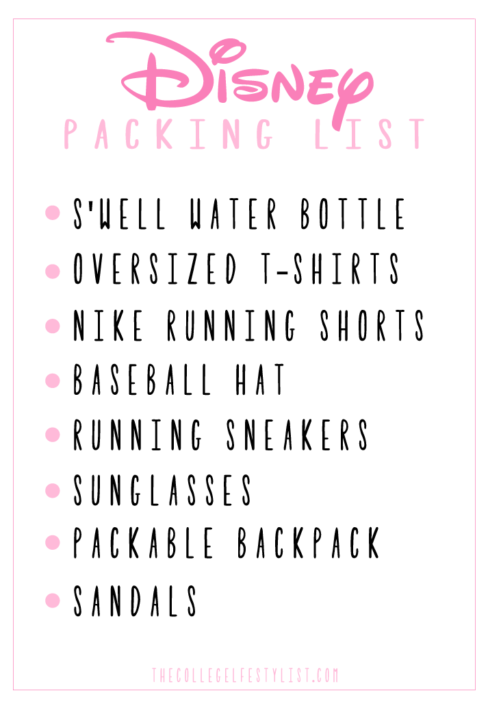 Packing List for Disney — Alex Marie